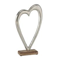 Dekorační srdce JOSEFINA, výška 42 cm - Basics, kov/dřevo (8/42cm)