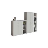 AKTENSCHRANK OFFICE EDITION - SW SET 4 - Hellgrau/Grau, MODERN, Holzwerkstoff (128,5/185,6/33cm) - MID.YOU