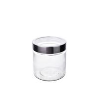 Vorratsdose Liliana - Edelstahlfarben/Transparent, Basics, Glas/Kunststoff (11/12cm) - Luca Bessoni