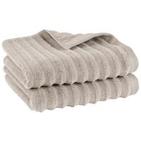 HANDTUCHSET Welle 2er Set Taupe - Beigebraun, Basics, Textil (50/100cm)