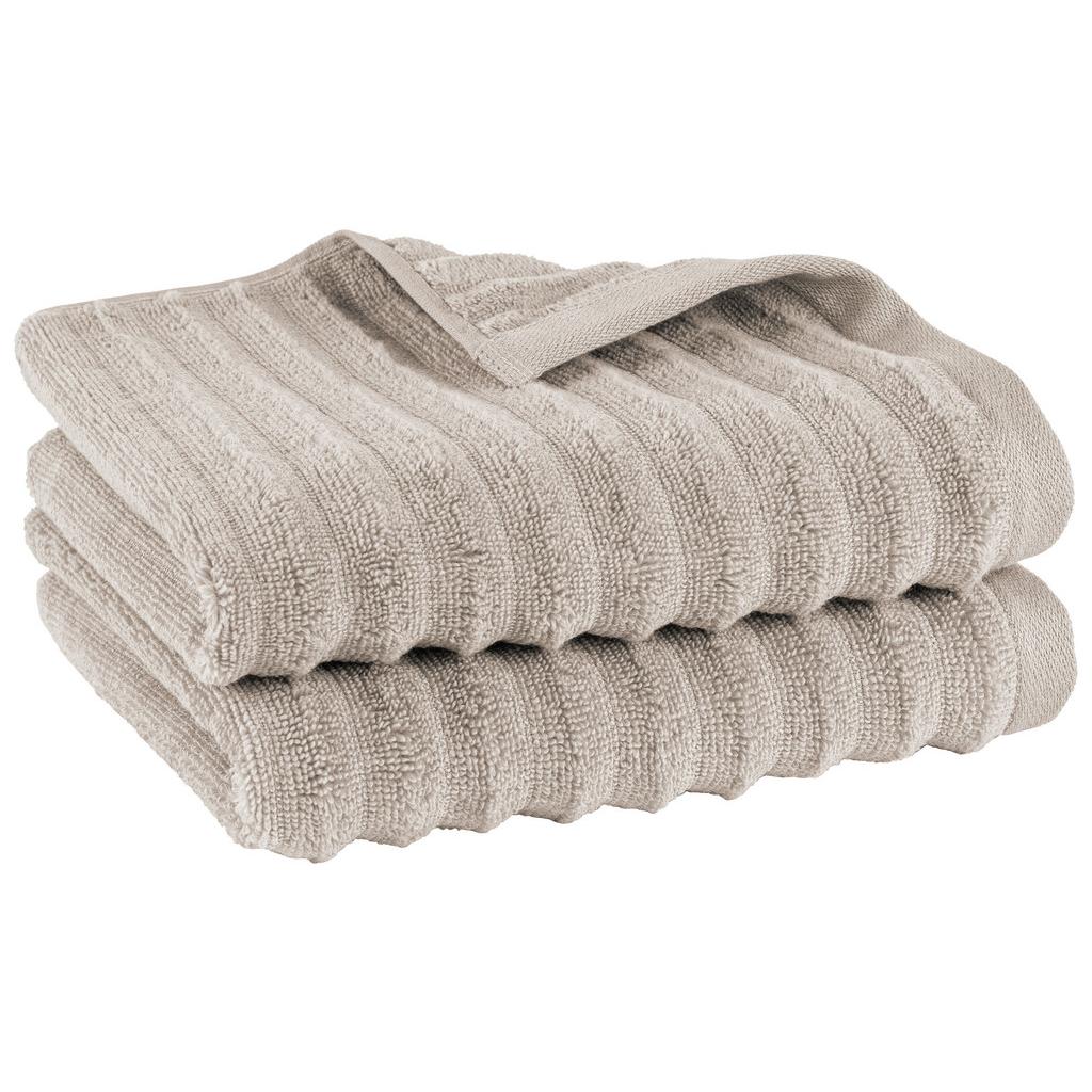 HANDTUCHSET Welle 2er Set Taupe