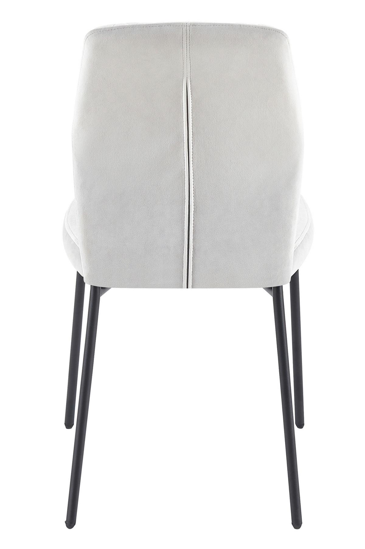 Stuhl-set Hellgrau B: 46,5 Cm - Hellgrau/Schwarz, MODERN, Textil/Metall (46,5/92/56,5cm) - Livetastic