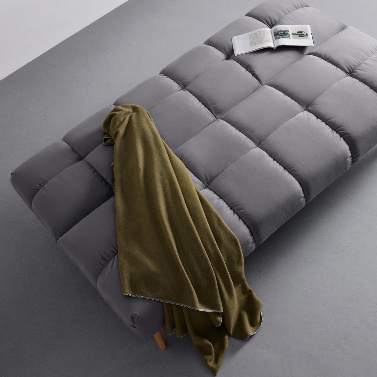 Rozkládací pohovka ALVA, tmavě šedá - tmavě šedá/přírodní barvy, Moderní, dřevo/textil (185/80/88cm) - Bessagi Home