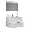 Badezimmer Bandios 3-Teilig Weiß B: 80 cm - Weiß, MODERN, Keramik/Holzwerkstoff (80cm) - MID.YOU