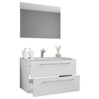 Badezimmer Bandios 3-teilig Weiß B: 80 Cm - Weiß, MODERN, Keramik/Holzwerkstoff (80cm) - MID.YOU