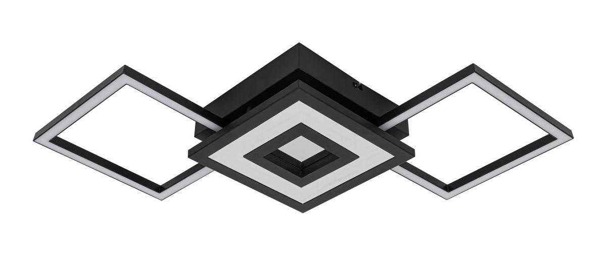 LED-Deckenleuchte Charlotta - Schwarz, Basics, Kunststoff/Metall (27,8/66/7cm) - Luca Bessoni