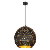 Hängeleuchte Jodie H: 120 Cm 1 Flammig - Klar/Goldfarben, Basics, Glas/Metall (40/120cm) - Globo