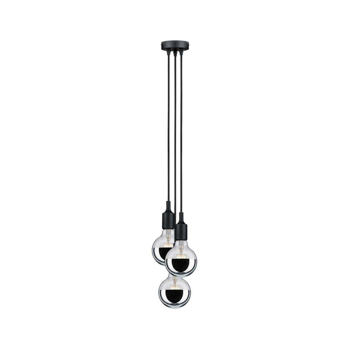 Hängeleuchte Rail H: ca. 200 cm 3-Flammig - Schwarz, Design, Kunststoff/Metall (10,0/200,0cm) - Paulmann
