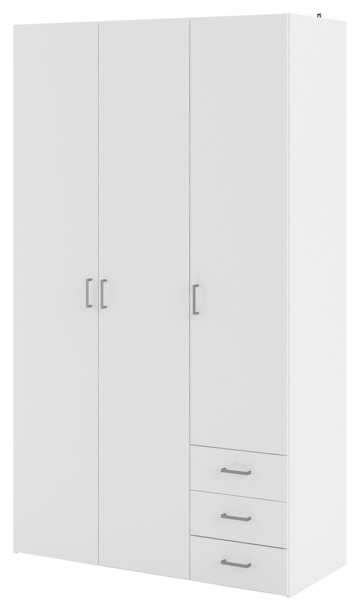 Kleiderschrank Space, Weiß, B: 115,8 Cm - Weiß, Basics, Holzwerkstoff (115,8/200,4/49,5cm) - MID.YOU