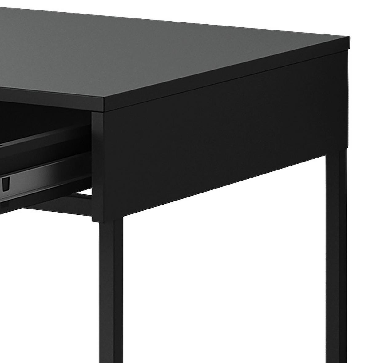 Nachtkästchen Schwarz Stahl H: 50 cm Mona - Schwarz, MODERN, Metall (41/50/43cm)