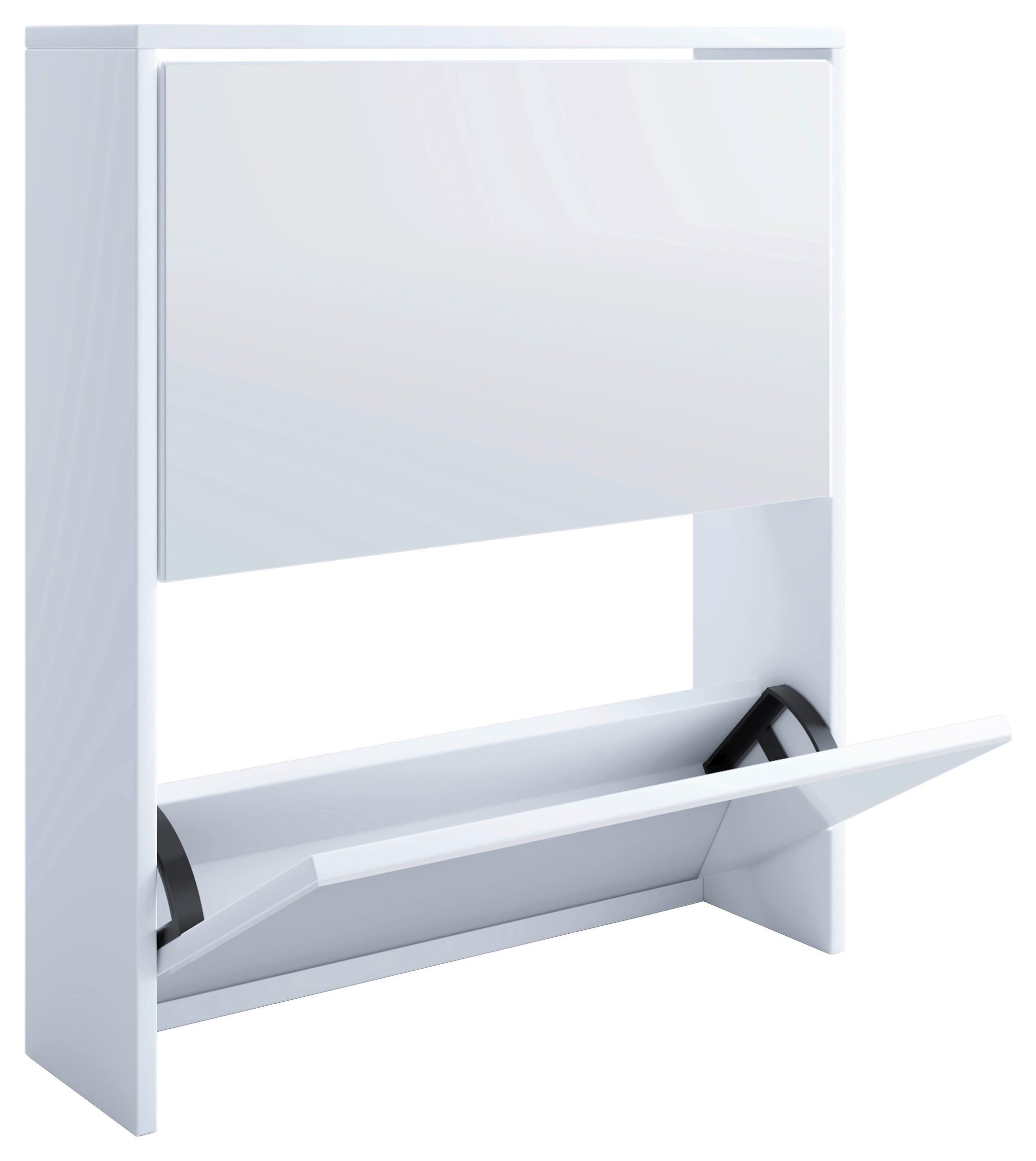 Schuhkipper Stido L Weiß Holz Deko B: 63 cm - Weiß, KONVENTIONELL, Holzwerkstoff (63/73/17cm) - MID.YOU