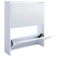 Schuhkipper Stido L Weiß Holz Deko B: 63 Cm - Weiß, KONVENTIONELL, Holzwerkstoff (63/73/17cm) - MID.YOU