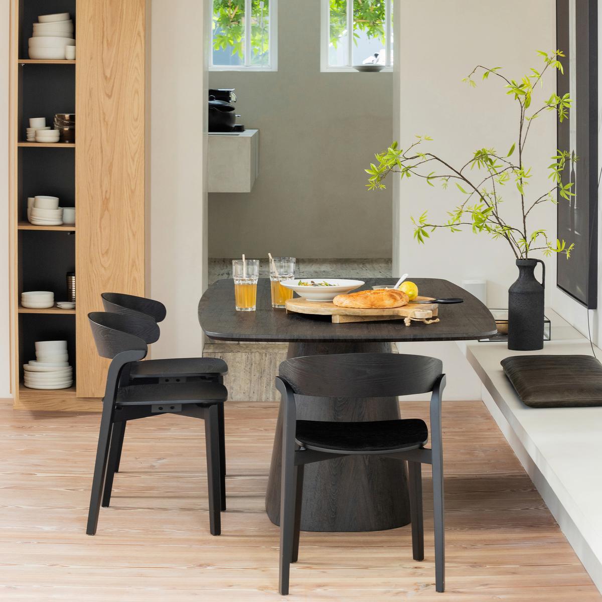 Esstisch Leah Dunkelbraun L: 200 cm - Dunkelbraun, Design, Holzwerkstoff (200/105/76cm) - Livetastic