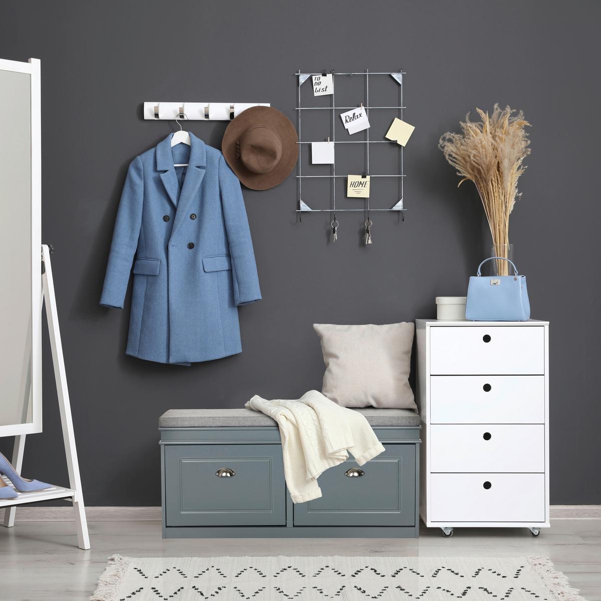 Schuhschrank Estha Grau B: 104cm - Grau, MODERN, Holzwerkstoff (104/52/24cm) - MID.YOU