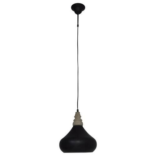 Hängeleuchte Pinhead H: 120 cm 1-Flammig - Anthrazit, KONVENTIONELL, Holz/Metall (26/120cm) - Näve