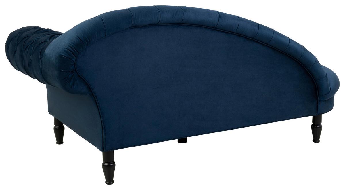 Récamiere Cupido, Dunkelblau B: 103 Cm - Schwarz/Dunkelblau, Design, Textil (103/91/216cm) - MID.YOU