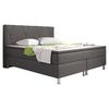 Boxspringbett Mit Topper 180x200 Cm Boston - Anthrazit/Silberfarben, KONVENTIONELL, Textil (180/200cm) - MID.YOU