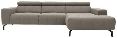 Ecksofa Cunelli Silberfarben Webstoff