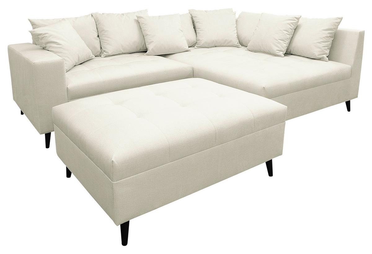 Ecksofa Pruno Hellgrau S: 247x174 Cm - Hellgrau/Schwarz, Design, Textil (247/174cm) - MID.YOU