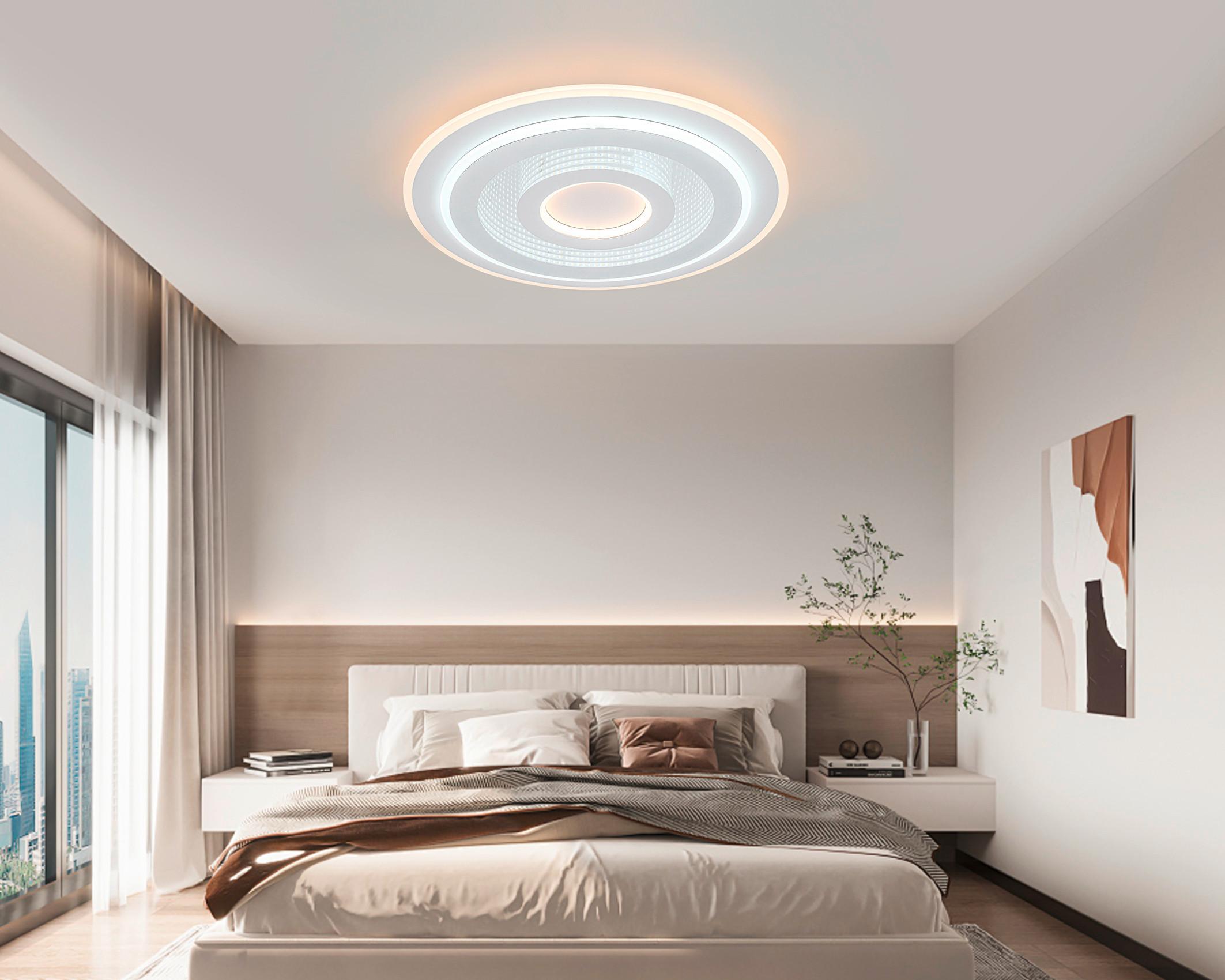 STROPNÉ LED SVIETIDLO BIRTU - biela, Modern, kov/plast (49/4,3cm) - Mömax