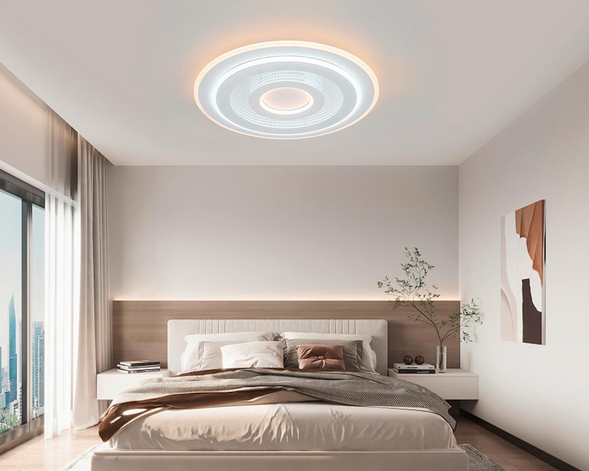 STROPNÍ LED SVÍTIDLO BIRTU - bílá, Moderní, kov/plast (49/4,3cm) - Mömax