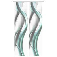 Flächenvorhang Cara 2er Set - Weiß/Grau, Design, Textil (60/260cm)