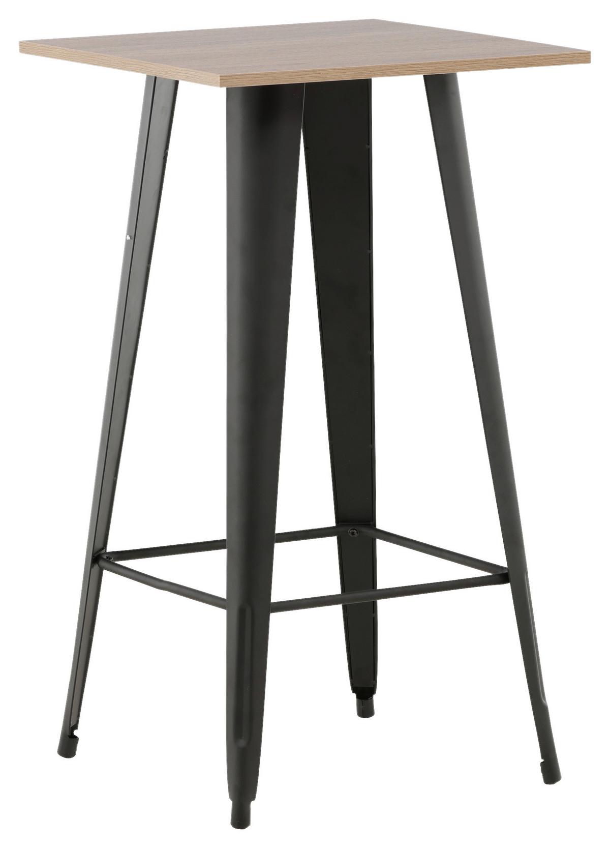 Barhocker Tempe - Beige/Schwarz, Design, Holzwerkstoff/Metall (60/105/60cm) - Livetastic