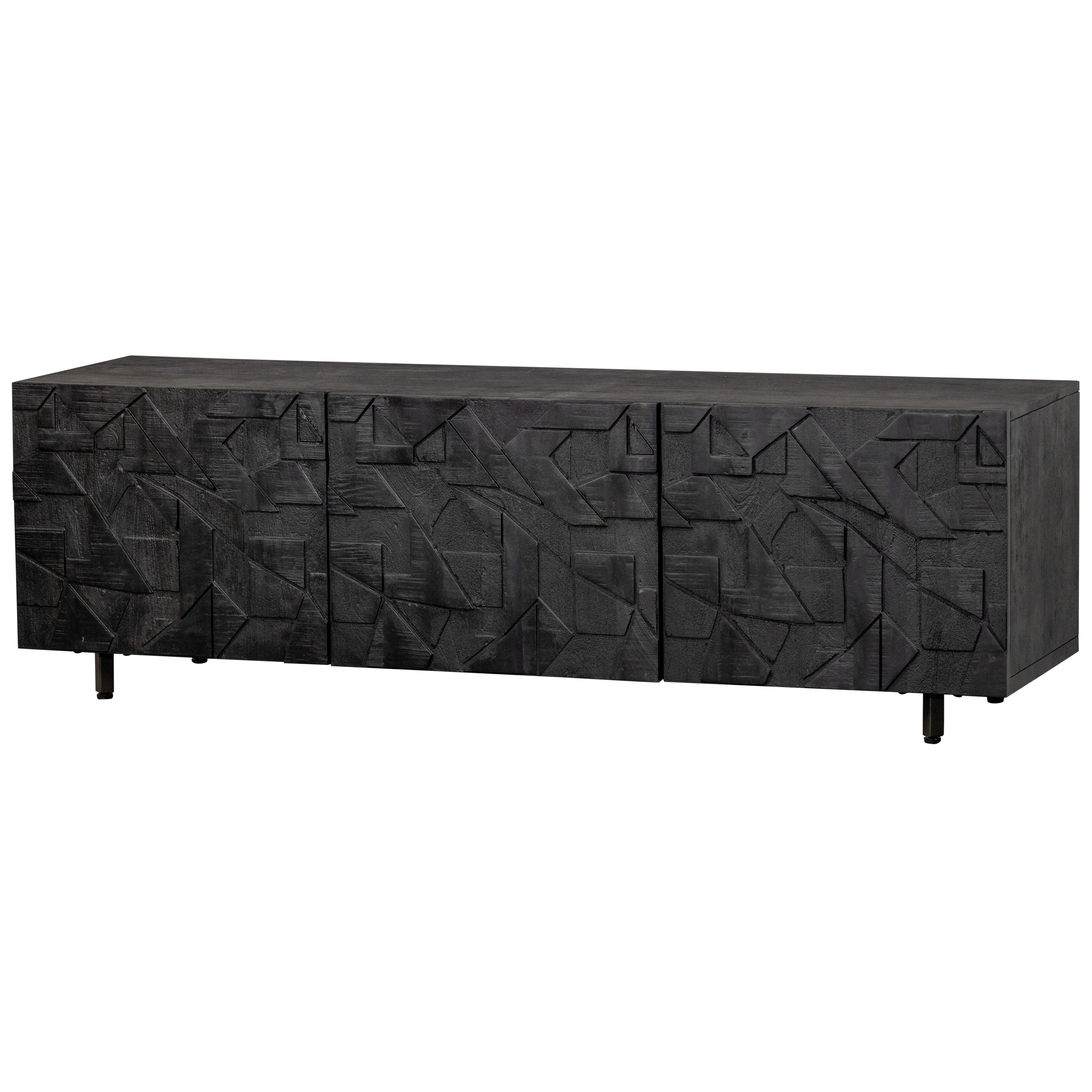 Lowboard Counter Schwarz B: 160cm - Schwarz, Design, Holz (160/50/45cm) - Livetastic