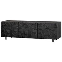 Lowboard Counter Schwarz B: 160cm - Schwarz, Design, Holz (160/50/45cm) - Livetastic