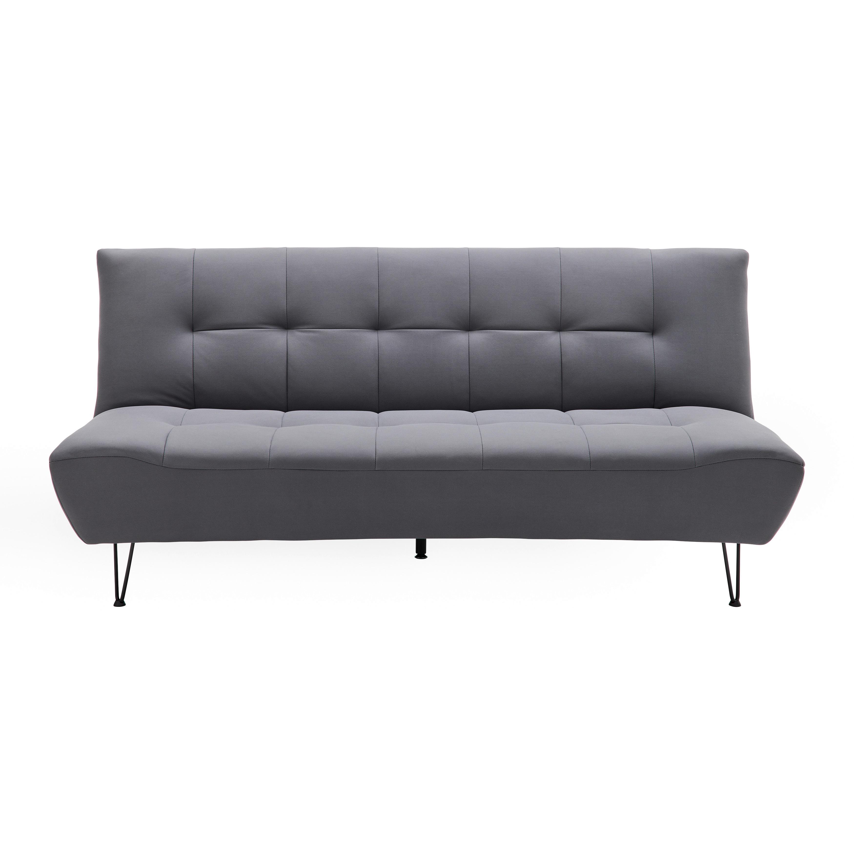 Rozkladacia Pohovka Geli - čierna/tmavosivá, Moderný, kov/drevo (192/88/97cm) - P & B