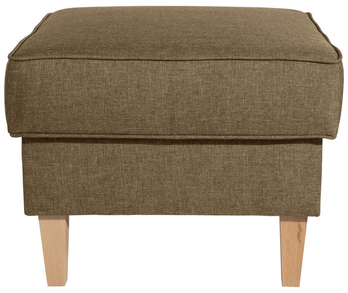 Hocker Lorris - Sandfarben/Buchefarben, Design, Textil (53/45/53cm) - Max Winzer