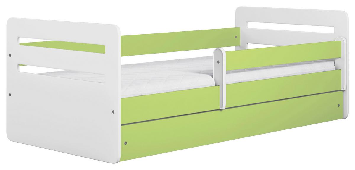 Kinder-/Juniorbett Tomi Grau/Weiß B: 80cm - Birkefarben/Weiß, MODERN, Holz/Holzwerkstoff (80/140cm) - MID.YOU