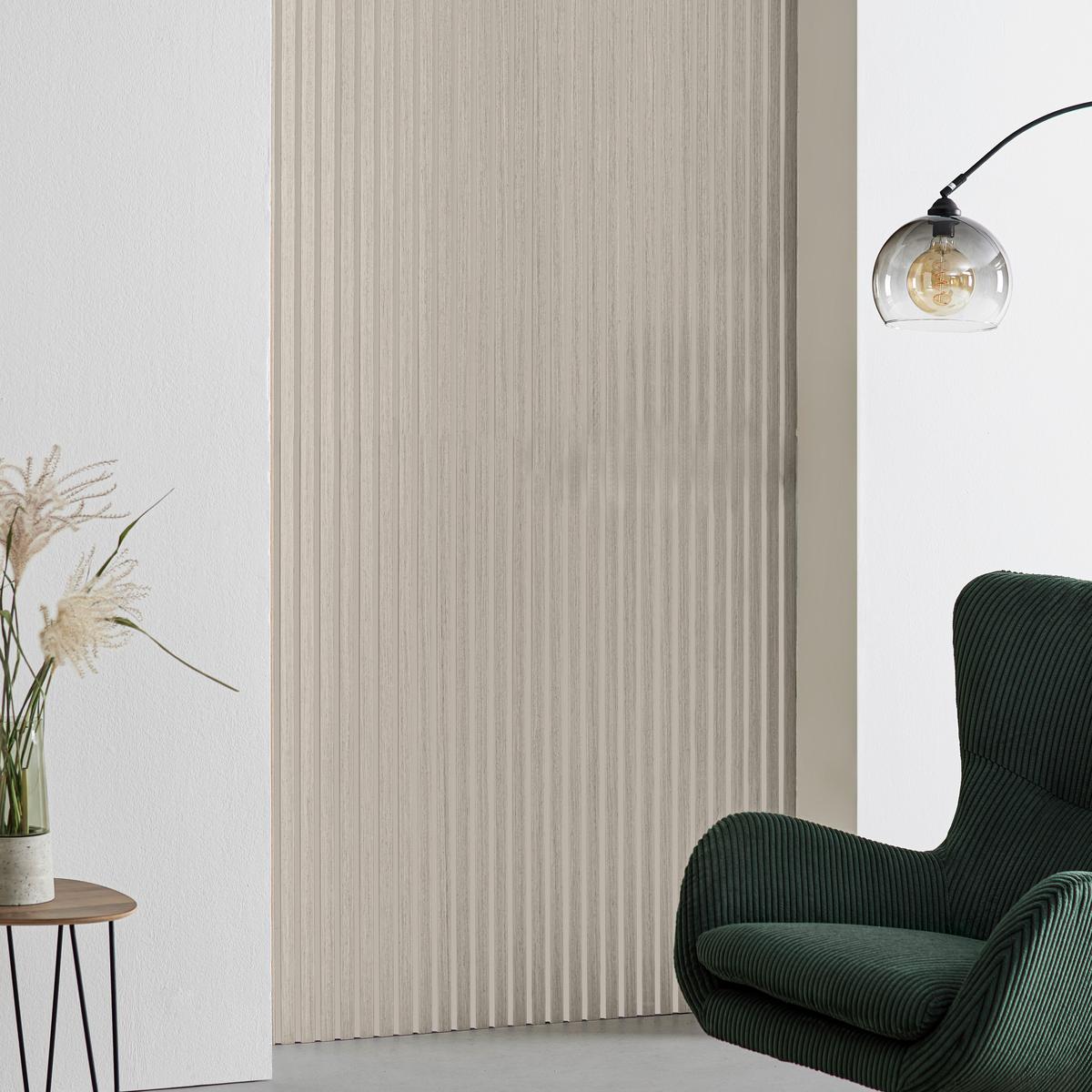 Aksutický panel Grace písková 4ks/sada - pískové barvy, Moderní, kompozitní dřevo/textil (60/120/2,2cm) - Mömax