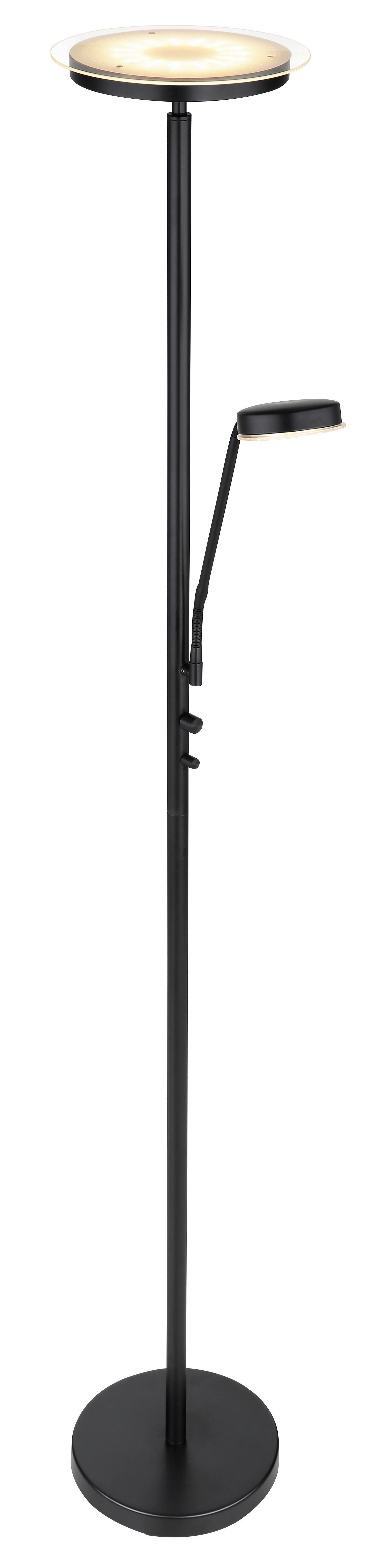 LED-Stehleuchte 59092 - Schwarz, Design, Glas/Metall (26/180cm) - Globo
