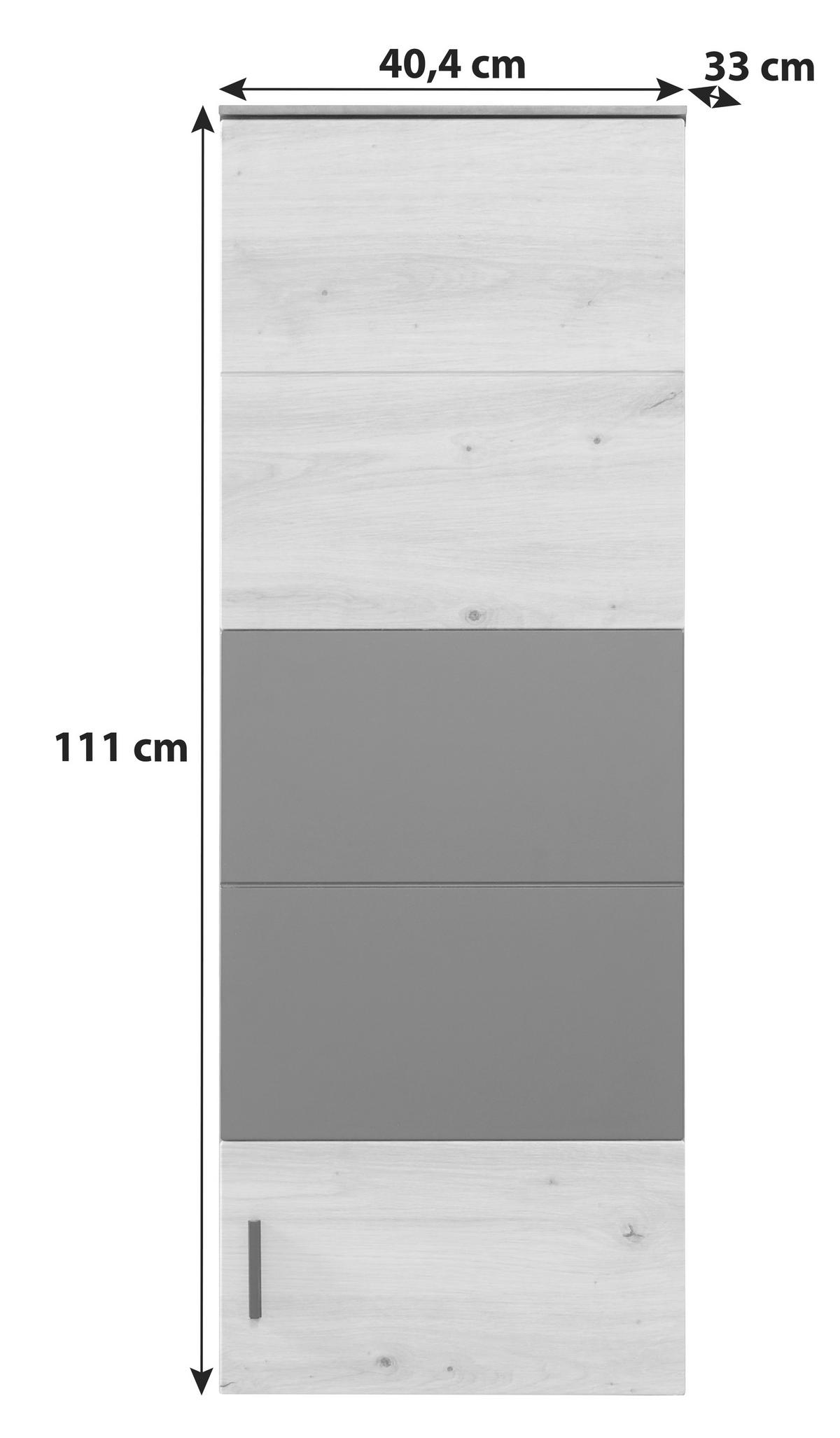 Függesztett Elem Tonale - tölgyfa/szürke, Modern, faalapú anyag (40,4/111/33cm)