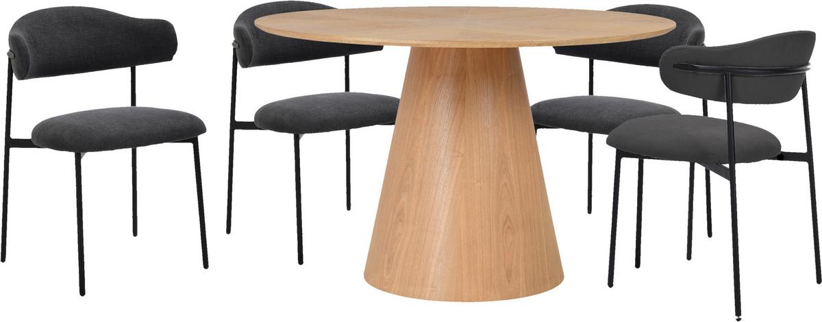 Esstisch Rond D: 120 cm, Eichefarben - Eichefarben, Design, Holz/Holzwerkstoff (120/76cm) - MID.YOU