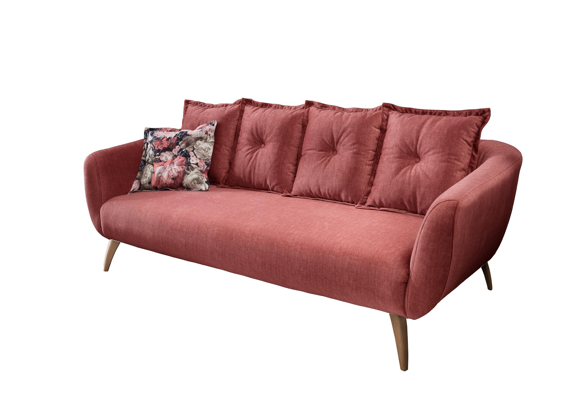 3-Sitzer-Sofa Baggio Koralle B: 236 cm