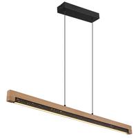 LED-HÄNGELEUCHTE 67849H - Dunkelbraun/Schwarz, Natur, Kunststoff/Metall (85/7/120cm) - Globo