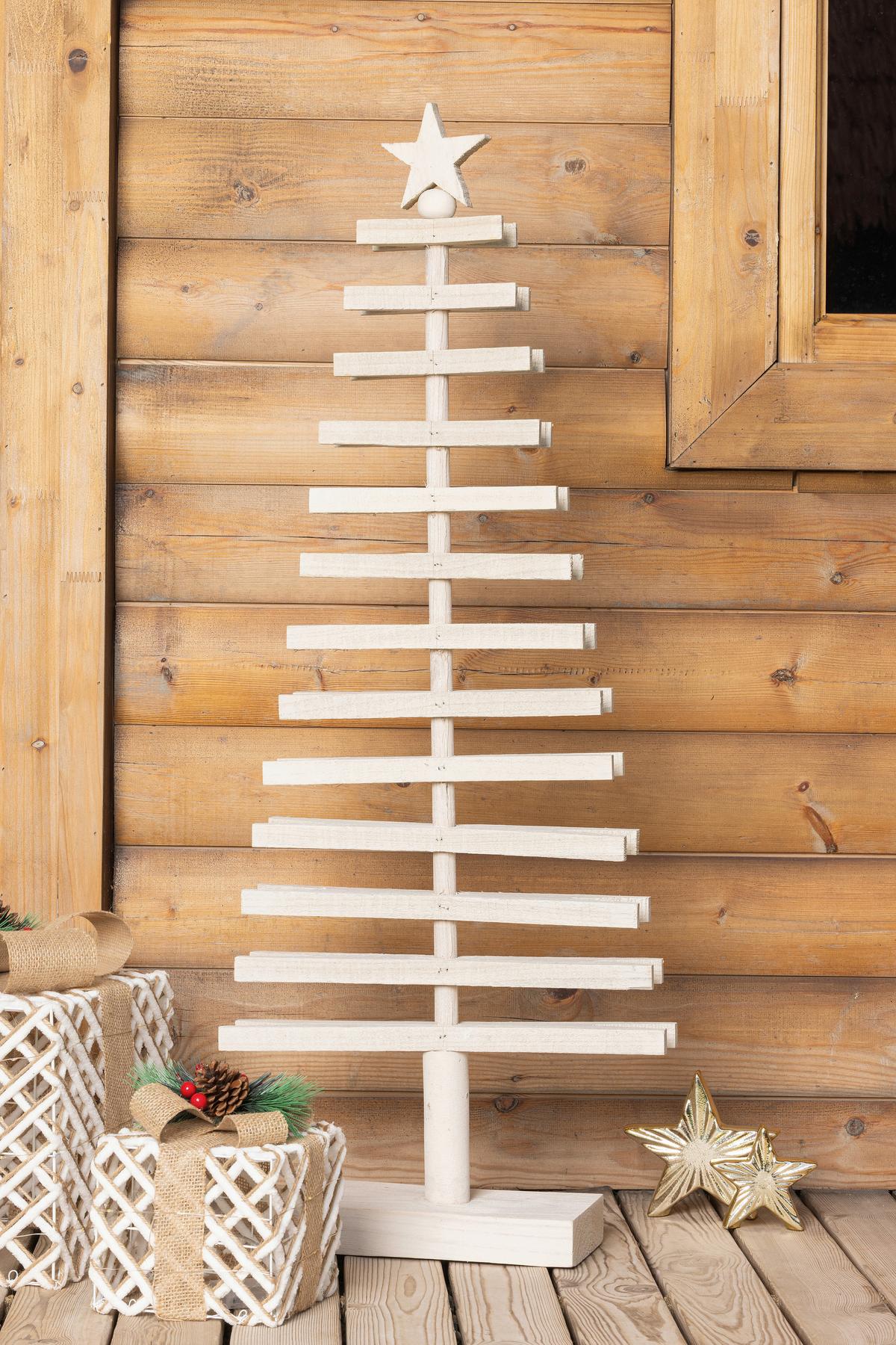 Dekoweihnachtsbaum Stefan - Naturfarben, KONVENTIONELL, Holz (42/14/100cm) - Luca Bessoni