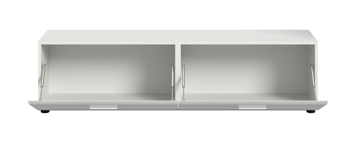 Sideboard Ice Weiß/weiß Hochglanz B: 160 Cm - Weiß Hochglanz/Schwarz, Design, Holzwerkstoff (160/41/40cm) - Livetastic