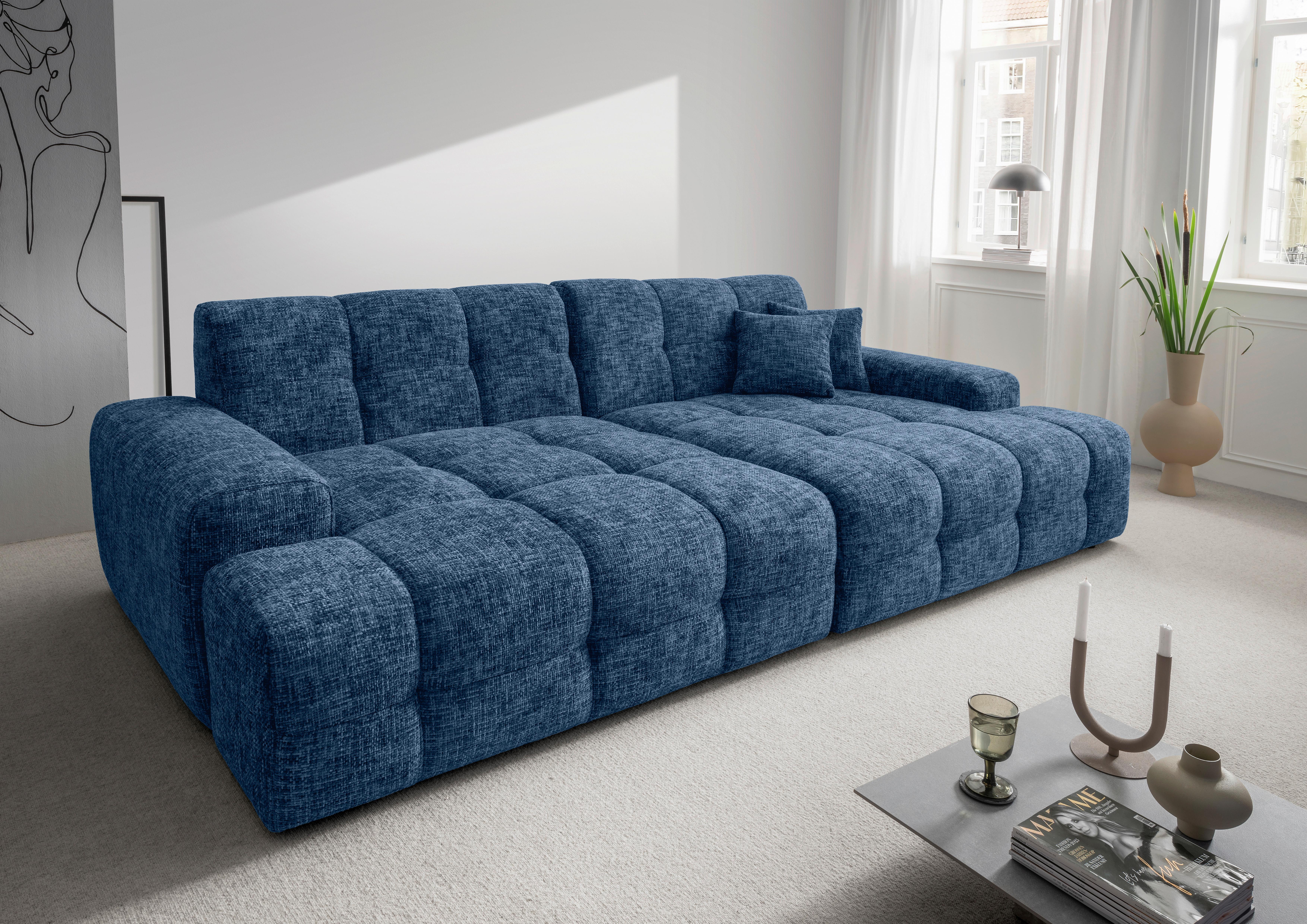 Bigsofa Bosco, Blau B: 304 Cm