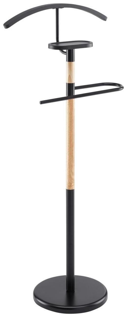 Nemý sluha MICHA - čierna/prírodná farba, Konventionell, kov/drevo (46,5/112/28,5cm) - Mömax