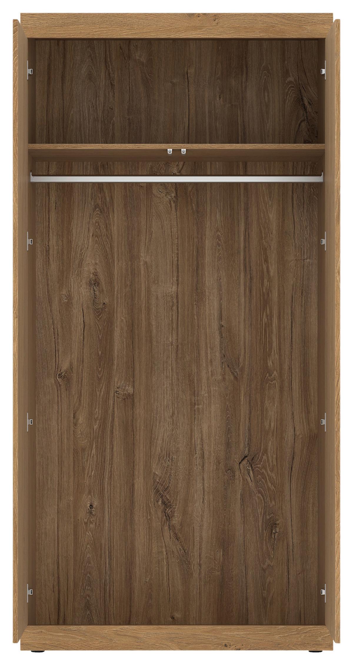 Vitrine Aretta Eichefarben B: 100 cm - Eichefarben, MODERN, Holzwerkstoff (100/205/59,8cm)