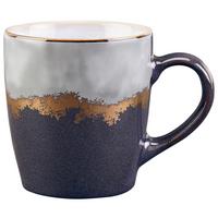 Kaffeebecher Steinzeug 200 ml Grau/Goldfarben Abstrakt Luana - Dunkelgrau/Goldfarben, ROMANTIK / LANDHAUS, Keramik (7,2/8cm) - James Wood