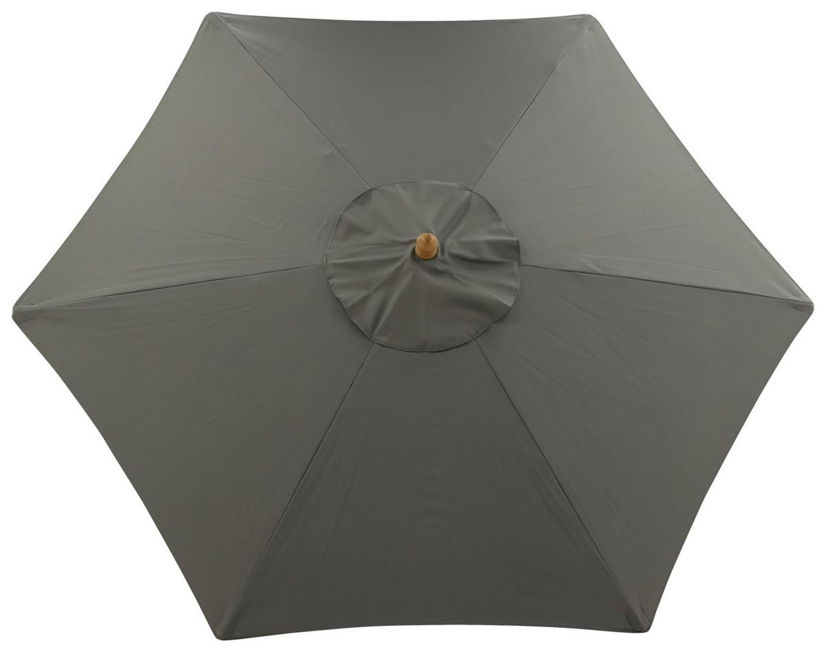 Sonnenschirm Corypho - Grau, KONVENTIONELL (250/232cm) - Gardenson