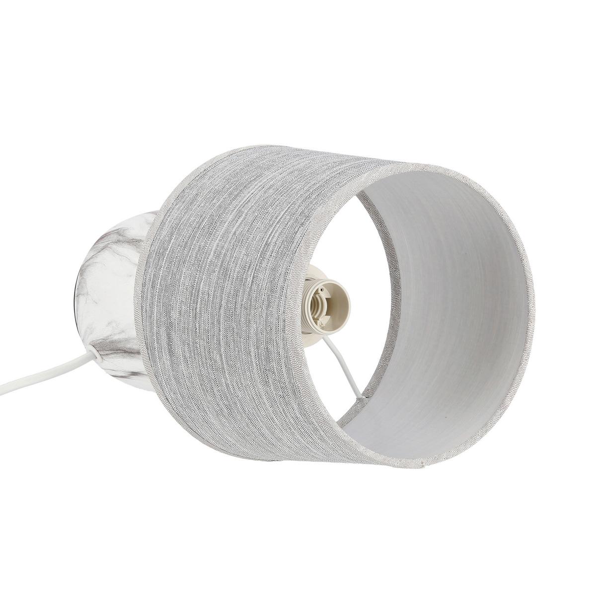 Tischleuchte 41-24381 Adelina - Grau, KONVENTIONELL, Textil/Metall (16/16/25cm)