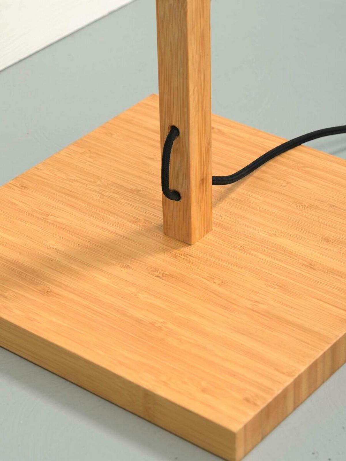 Stehleuchte Bhutan/F/Fl/N/4025/Bn - Schwarz/Naturfarben, Trend, Holz (40/160cm) - Good & Mojo