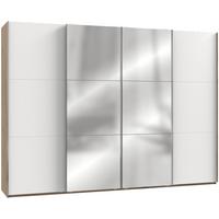 Schwebetürenschrank B: 300 Cm Level, Weiß/eiche Dekor - Eichefarben/Weiß, MODERN, Holzwerkstoff (300/216/65cm) - MID.YOU