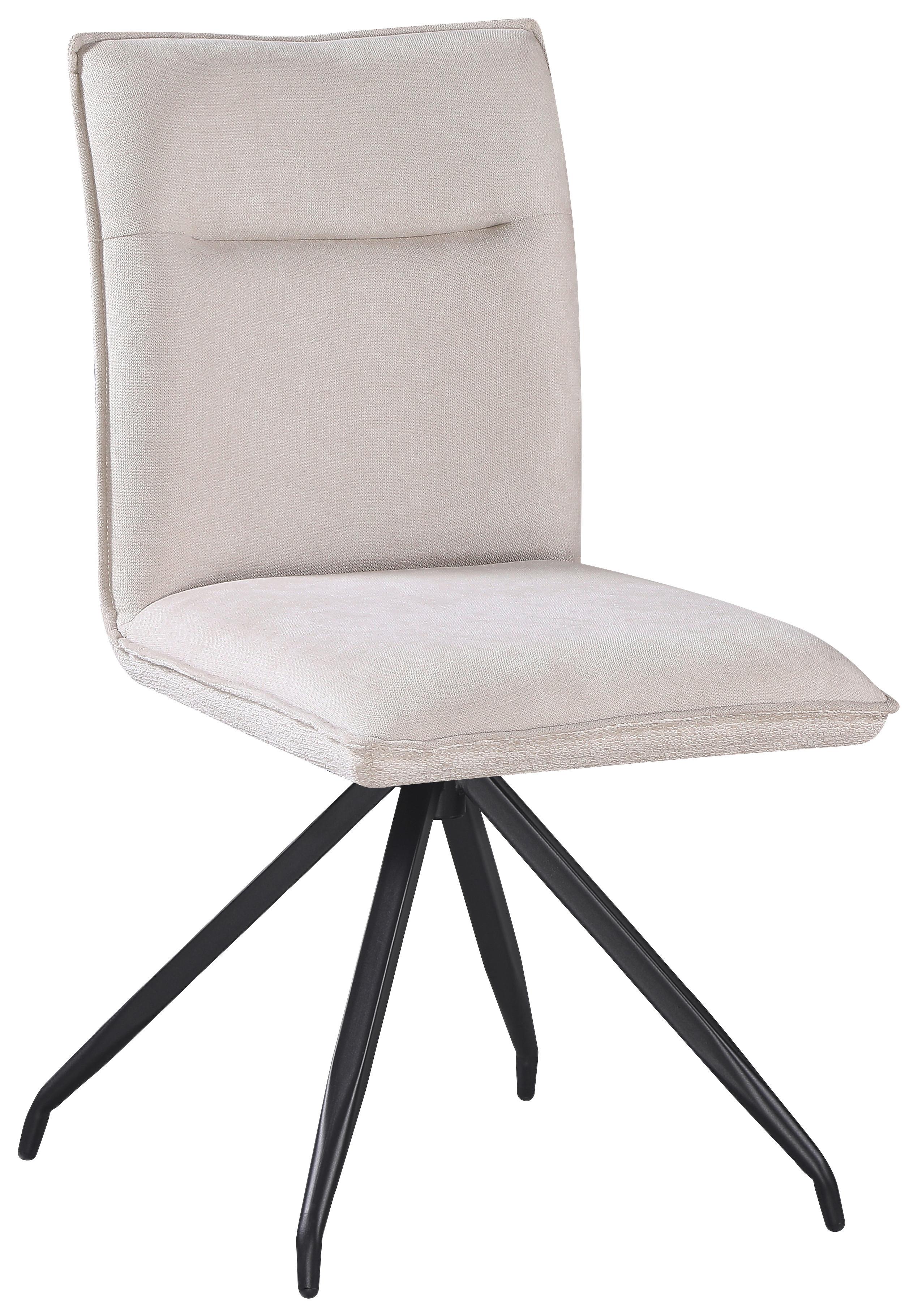 ŽIDLE NOVA - černá/béžová, Moderní, kov/textil (47/88/63cm) - Premium Living