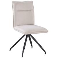 ŽIDLE NOVA - černá/béžová, Moderní, kov/textil (47/88/63cm) - Premium Living